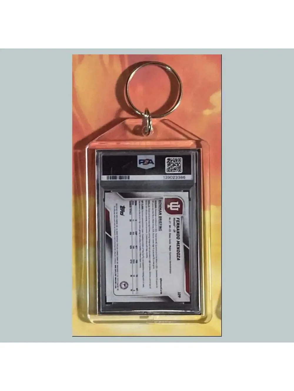 3729 Fernando Mendoza 2025 Leaf Collegiate Stars Auto Custom Hand Made Keychain